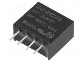 Converter: DC/DC | 1W | Uin: 21.6÷26.4V | Uout: 24VDC | Iout: 42mA | SIP4