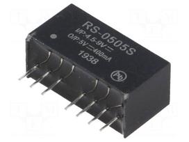 Converter: DC/DC | 2W | Uin: 4.5÷9V | Uout: 5VDC | Iout: 400mA | SIP8 | 4.7g
