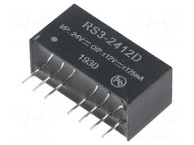 Converter: DC/DC | 3W | Uin: 18÷36V | Uout: 12VDC | Uout2: -12VDC | SIP8