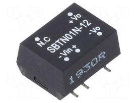 Converter: DC/DC | 1W | Uin: 21.6÷26.4V | 12VDC | Iout: 8.4÷84mA | SMD