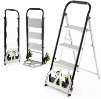Promotions Sulankstomas vežimėlis ir kopėčios, 66x42x106 cm, sidabrinė