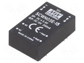 Converter: DC/DC | 3W | Uin: 4.5÷9V | 15VDC | Iout: 200mA | DIP24 | 12.5g