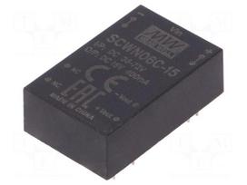Converter: DC/DC | 6W | Uin: 36÷72V | 15VDC | Iout: 400mA | DIP24 | 12.5g