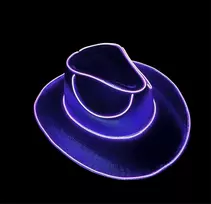 Šviečianti skrybėlė - violetinė