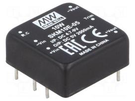 Converter: DC/DC | 10W | Uin: 4.7÷9V | 5VDC | Iout: 2000mA | 1"x1",DIP