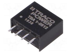 Converter: DC/DC | 1W | Uin: 4.5÷5.5V | Uout: 12VDC | Iout: 80mA | SIP4