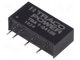 Converter: DC/DC | 1W | Uin: 21.6÷26.4V | Uout: 12VDC | Iout: 84mA | SIP7