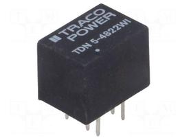 Converter: DC/DC | 5W | Uin: 18÷75V | Uout: 12VDC | Uout2: -12VDC | DIP