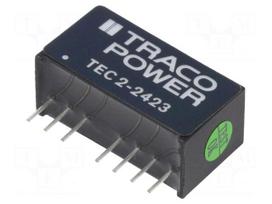 Converter: DC/DC | 2W | Uin: 18÷36V | Uout: 15VDC | Uout2: -15VDC | SIP8