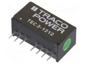 Converter: DC/DC | 3W | Uin: 9÷18V | 12VDC | Iout: 250mA | SIP8 | 4.5g