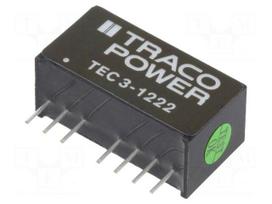 Converter: DC/DC | 3W | Uin: 9÷18V | Uout: 12VDC | Uout2: -12VDC | SIP8
