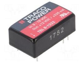 Converter: DC/DC | 8W | Uin: 9÷18V | Uout: 12VDC | Uout2: -12VDC | DIP16