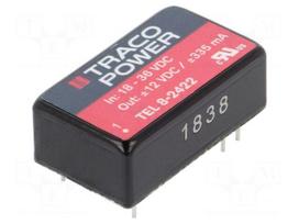 Converter: DC/DC | 8W | Uin: 18÷36V | Uout: 12VDC | Uout2: -12VDC | DIP16