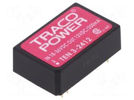 Converter: DC/DC | 3W | Uin: 18÷36V | 12VDC | Iout: 250mA | DIP24 | 12.4g
