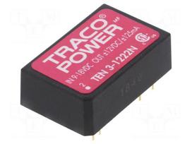 Converter: DC/DC | 3W | Uin: 9÷18V | Uout: 12VDC | Uout2: -12VDC | DIP24