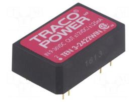 Converter: DC/DC | 3W | Uin: 9÷36V | Uout: 12VDC | Uout2: -12VDC | DIP24