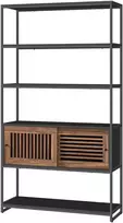 Songmics Knygų lentyna, 100x35x180 cm, juoda