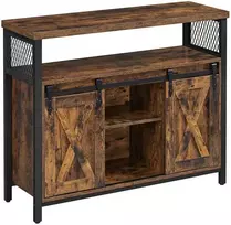 Songmics Komoda, 100x33x80 cm, Juoda