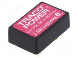 Converter: DC/DC | 3W | Uin: 18÷75V | Uout: 12VDC | Uout2: -12VDC | DIP24