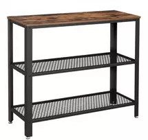 Songmics Konsolinis staliukas, 101.5x35x80 cm, rudas, juodas