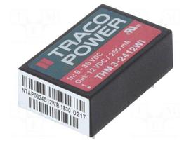 Converter: DC/DC | 3W | Uin: 9÷36V | 12VDC | Iout: 250mA | DIP24 | 14g
