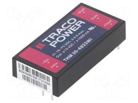 Converter: DC/DC | 30W | Uin: 18÷75V | Uout: 15VDC | Uout2: -15VDC | 2"x1"