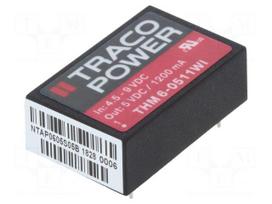 Converter: DC/DC | 6W | Uin: 4.5÷9V | 5VDC | Iout: 1200mA | DIP24 | 14g