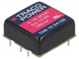 Converter: DC/DC | 15W | Uin: 18÷36V | 12VDC | Iout: 1.3A | 1"x1" | 16.6g