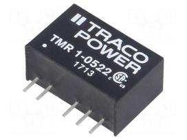 Converter: DC/DC | 1W | Uin: 4.5÷9V | Uout: 12VDC | Uout2: -12VDC | SIP6