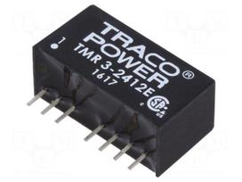 Converter: DC/DC | 3W | Uin: 18÷36V | 12VDC | Iout: 250mA | SIP8 | 4.8g