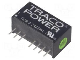 Converter: DC/DC | 3W | Uin: 9÷36V | Uout: 12VDC | Uout2: -12VDC | SIP8
