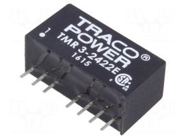 Converter: DC/DC | 3W | Uin: 18÷36V | Uout: 12VDC | Uout2: -12VDC | SIP8