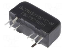 Converter: DC/DC | 3W | Uin: 43÷160V | Uout: 12VDC | Uout2: -12VDC | SIP8