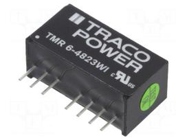 Converter: DC/DC | 6W | Uin: 18÷75V | Uout: 15VDC | Uout2: -15VDC | SIP8