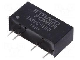 Converter: DC/DC | 1W | Uin: 4.5÷5.5V | Uout: 15VDC | Iout: 65mA | SIP7