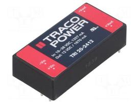 Converter: DC/DC | 20W | Uin: 18÷36V | Uout: 12VDC | Iout: 1.67A | 2"x1"