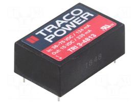Converter: DC/DC | 3.5W | Uin: 36÷75V | Uout: 15VDC | Iout: 235mA | DIP24