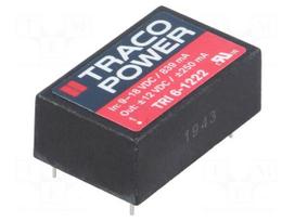 Converter: DC/DC | 6W | Uin: 9÷18V | Uout: 12VDC | Uout2: -12VDC | DIP24