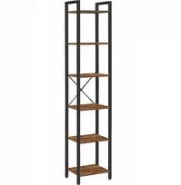 Muvu Knygų spinta, siaura, aukšta, pramoninio stiliaus, vintage stiliaus
