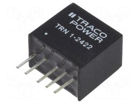 Converter: DC/DC | 1W | Uin: 18÷36V | Uout: 12VDC | Uout2: -12VDC | SIP