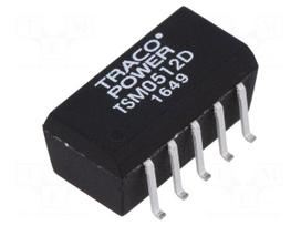 Converter: DC/DC | 1W | Uin: 4.5÷5.5V | Uout: 12VDC | Uout2: -12VDC | SMD