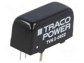 Converter: DC/DC | 3W | Uin: 4.5÷13.2V | Uout: 12VDC | Uout2: -12VDC