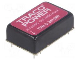 Converter: DC/DC | 5W | Uin: 9÷36V | Uout: 12VDC | Iout: 416mA | DIP24