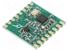 Module: RF | FM transceiver | FSK,GFSK,OOK | 868MHz | UART | -120dBm