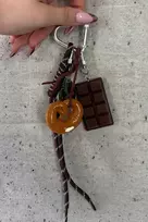 Boto Keychain For Bag Keys Chocolate Pretzel Heart Jorine
