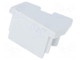 Cap for LED profiles | grey | ABS | Application: EDGE10 | Pcs: 2