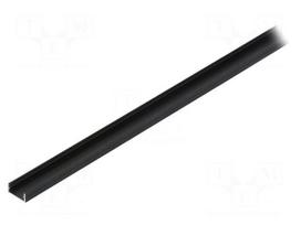 Profiles for LED modules | surface | black | L: 1m | aluminium