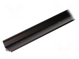 Profiles for LED modules | angular | black | L: 1m | aluminium | 30/60°