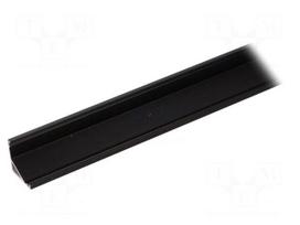 Profiles for LED modules | angular | black | L: 2m | aluminium | 30/60°