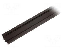 Profiles for LED modules | angular | black | L: 1m | aluminium | 30/60°